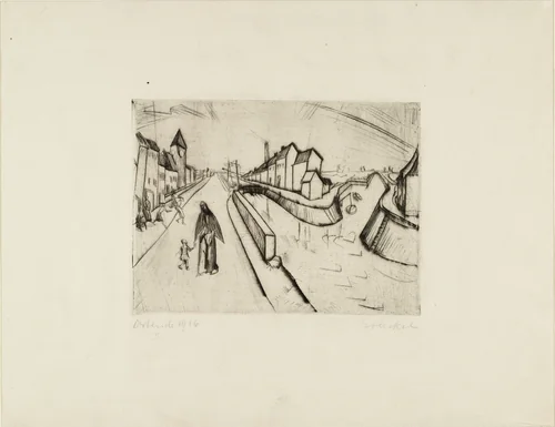 Canal near Ostende (Kanal bei Ostende) by Erich Heckel, print, 1916