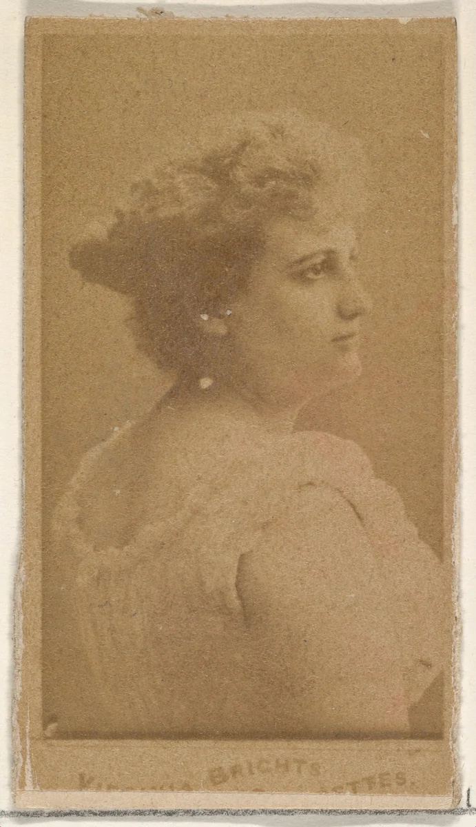 From the Actors and Actresses series (N45, Type 4) for Virginia Brights Cigarettes by Allen & Ginter, photograph, 1885-1891