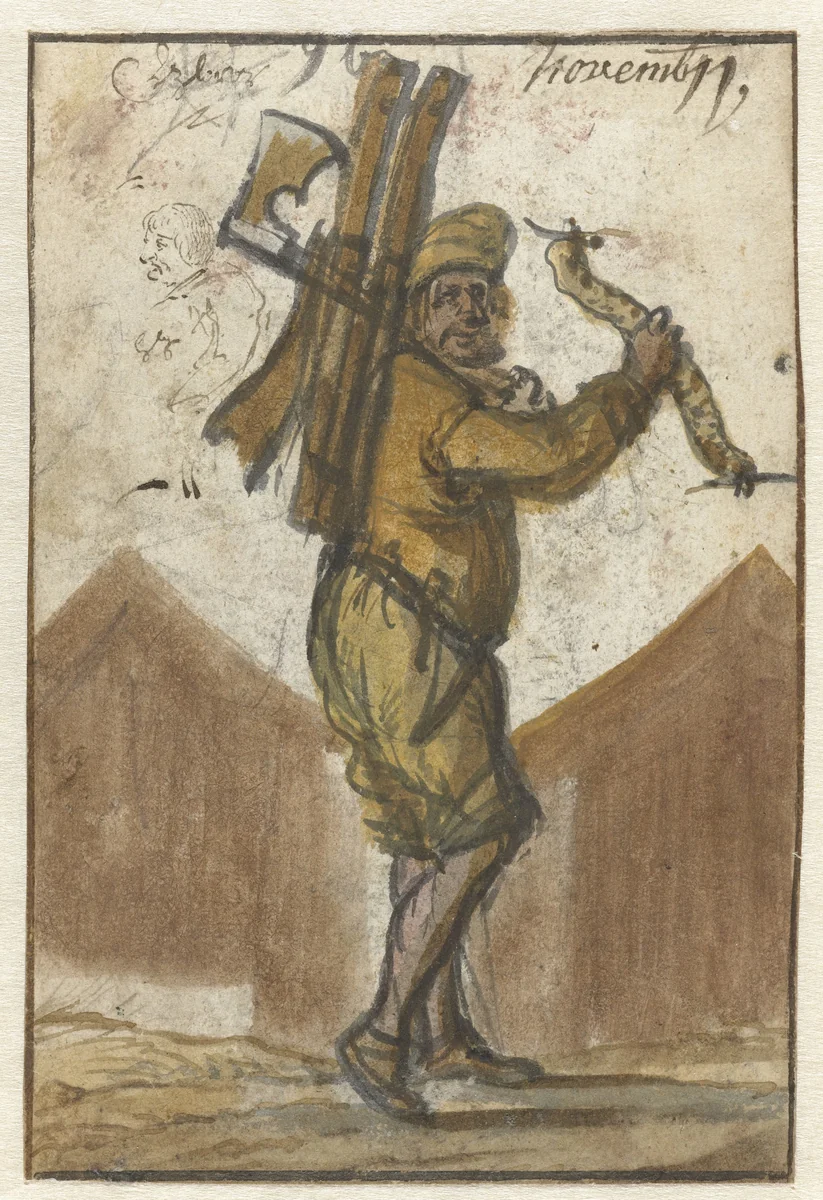 November by anonymous, drawing, 1600-1699