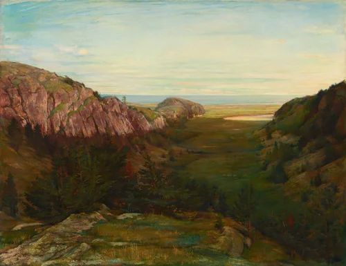 The Last Valley - Paradise Rocks by John La Farge, painting, 1867-1868