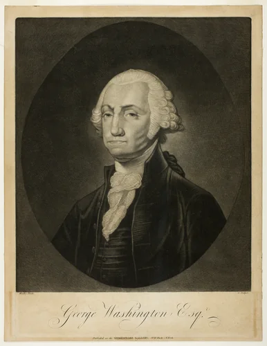 George Washington by William Woolley, print, 1795-1805