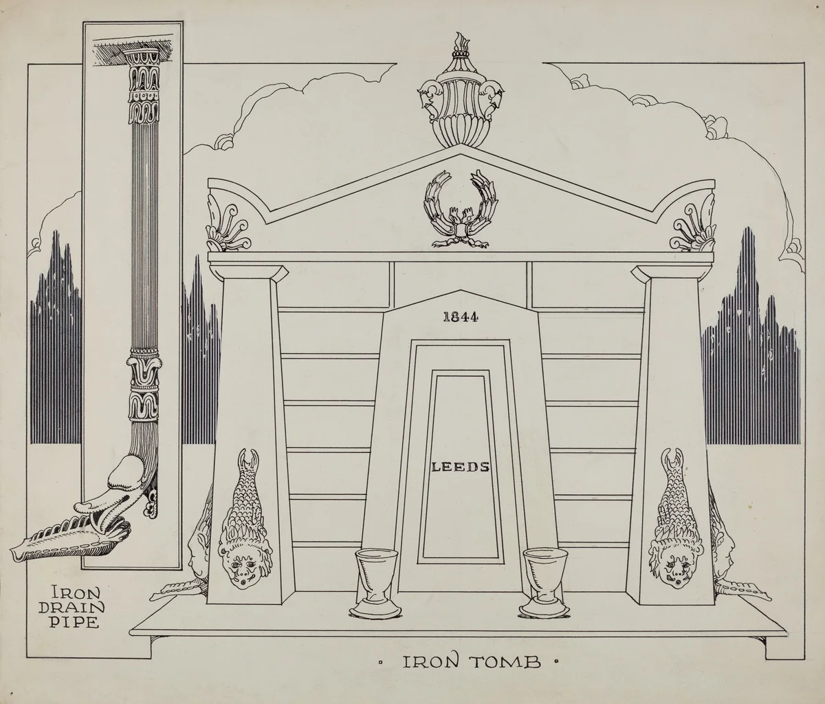 Iron Tomb by Thomas Byrne, index of american design, 1936