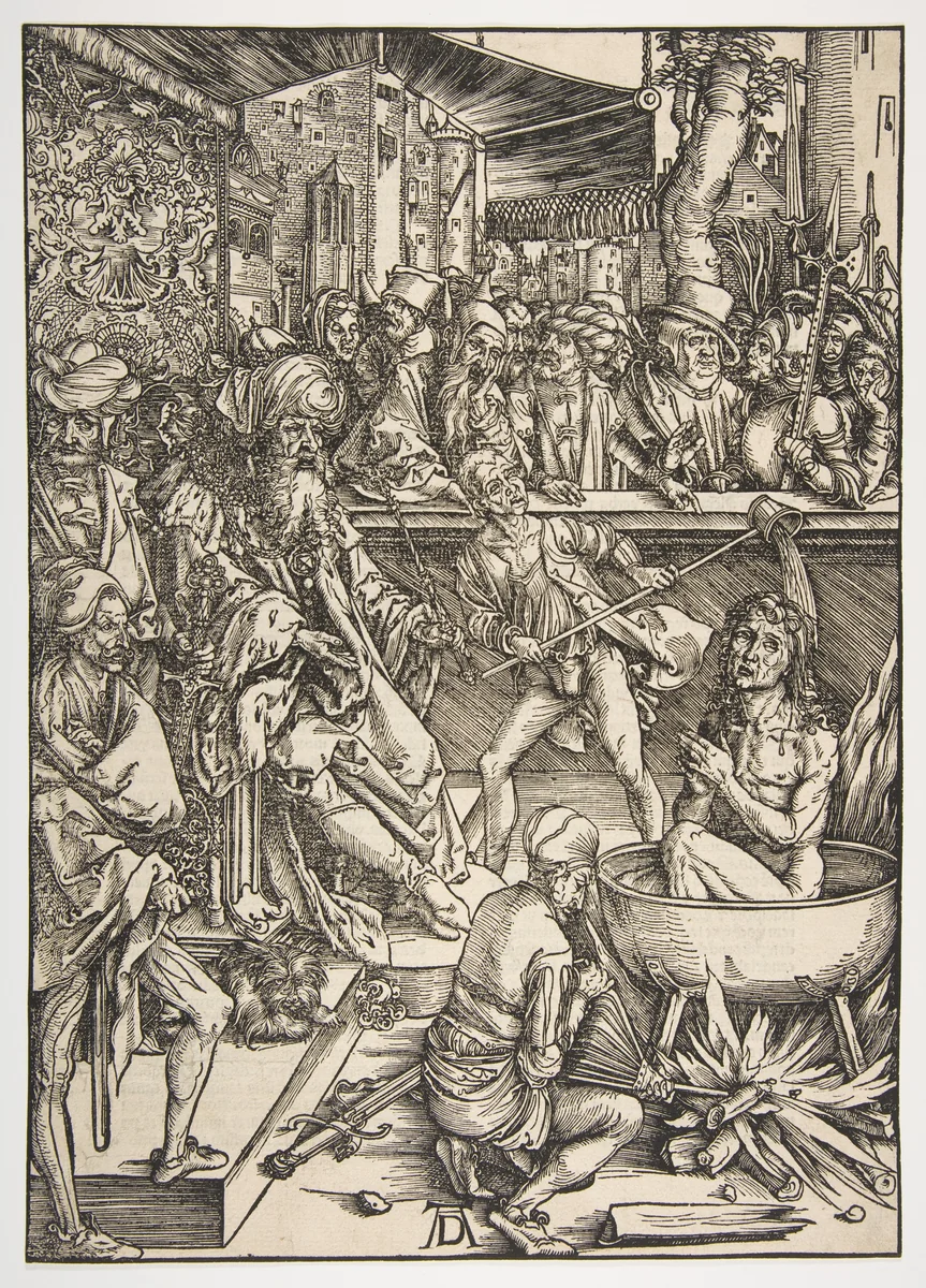 The Martyrdom of Saint John, from "The Apocalypse", Latin Edition by Albrecht Dürer, print, 1506-1516
