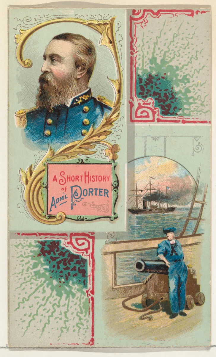 A Short History: Admiral David D. Porter, from the Histories of Generals series (N114) issued by W. Duke, Sons & Co. to promote Honest Long Cut Smoking and Chewing Tobacco by W. Duke, Sons & Co., print, 1888