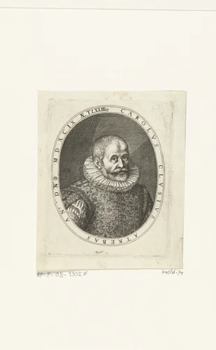 Portret van Carolus Clusius by Unknown, print, 1591-1659