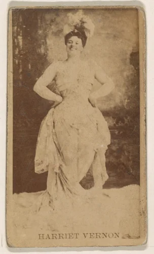 Harriet Vernon, from the Actresses series (N245) issued by Kinney Brothers to promote Sweet Caporal Cigarettes by Kinney Brothers Tobacco Company, photograph, 1890
