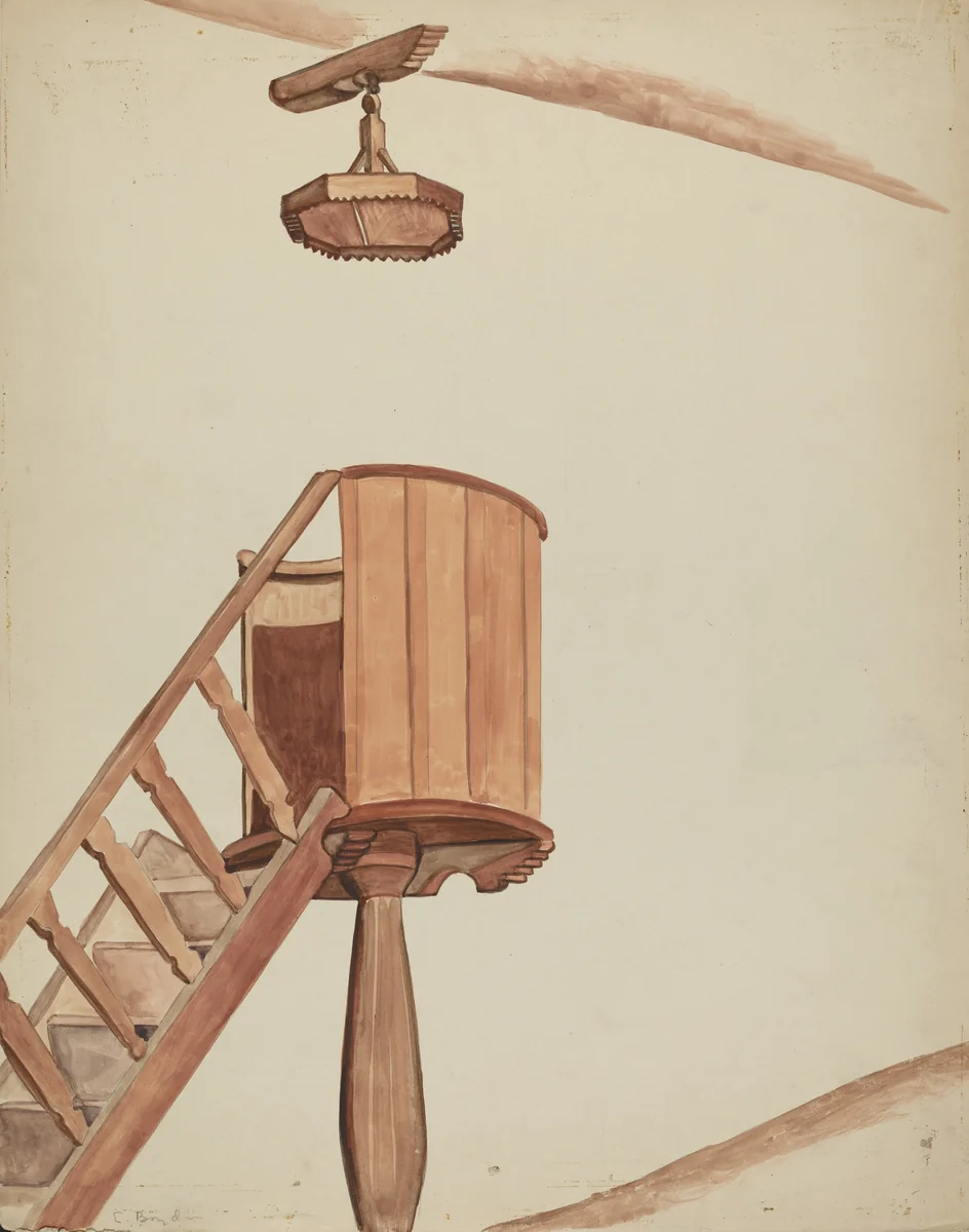 Pulpit by E. Boyd, index of american design, 1935-1942