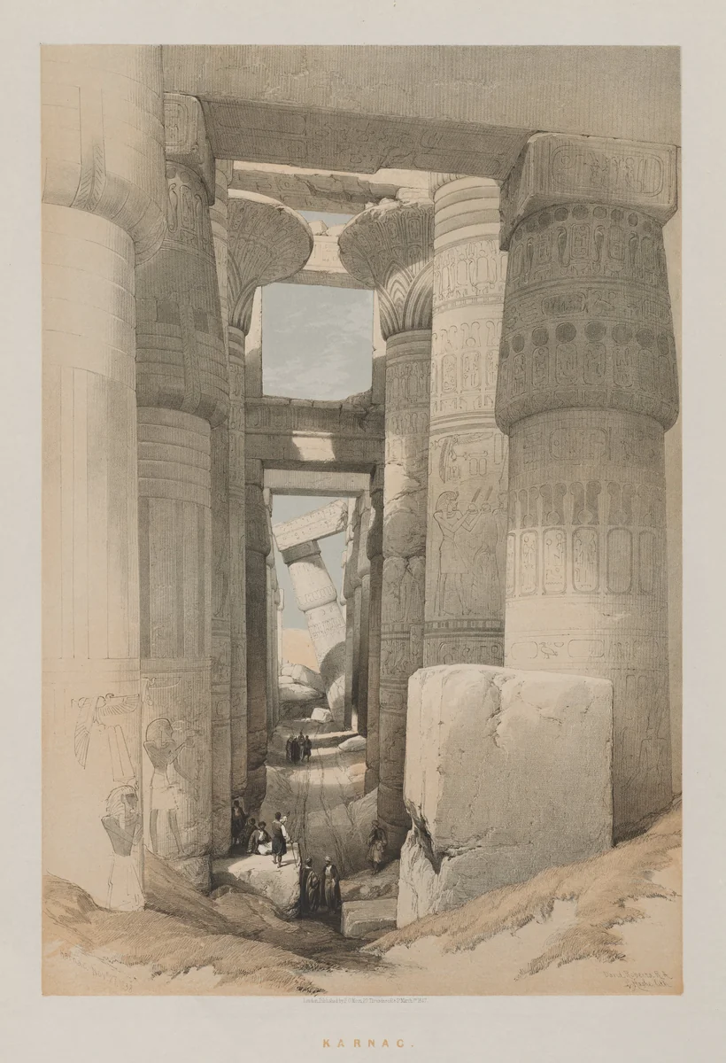 Egypt and Nubia, Volume II: Karnak by Louis Haghe, print, 1847