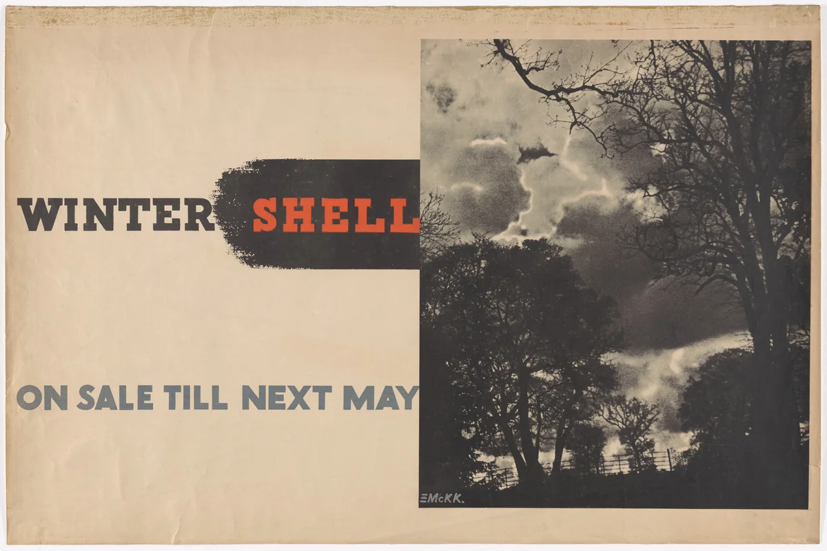 Winter Shell on Sale Till Next May by E. McKnight Kauffer, design, 1900