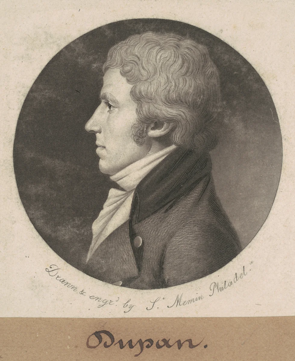 Dupan by Charles B. J. Févret de Saint-Mémin, print, 1801