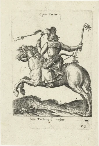 Tartaarse ruiter by Unknown, print, 1577