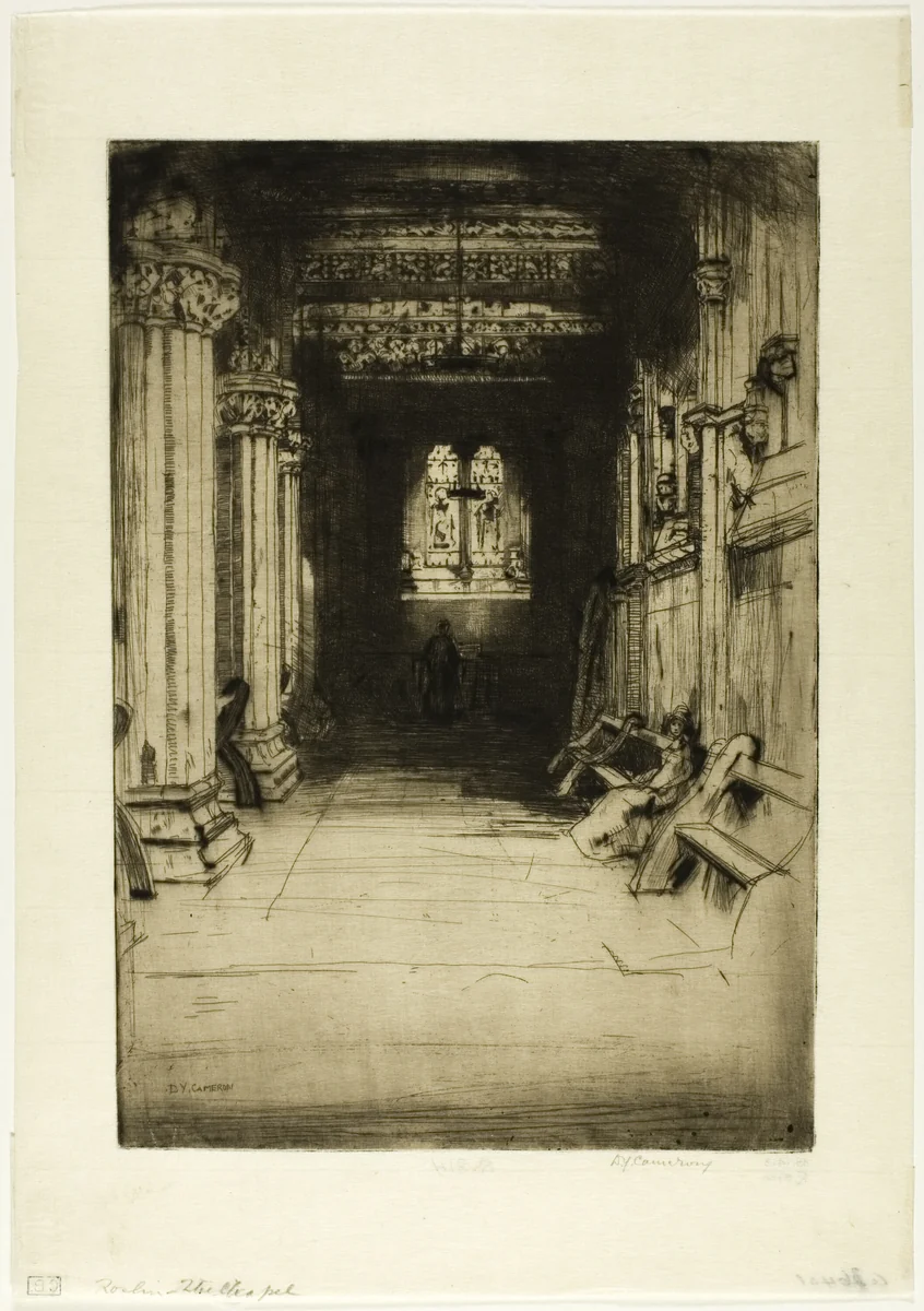 Rosslyn Chapel by David Young Cameron, print, 1901