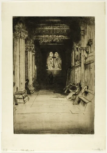 Rosslyn Chapel by David Young Cameron, print, 1901