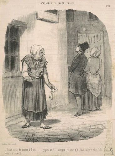 Vingt sous de denier a Dieu... by Honoré Daumier, print, 1847