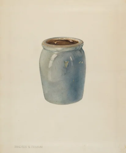 Pottery Jam Jar by Magnus S. Fossum, index of american design, 1938