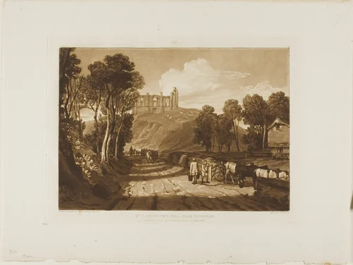 St. Catherine's Hill Near Guilford, plate 33 from Liber Studiorum by Joseph Mallord William Turner, print, 1811