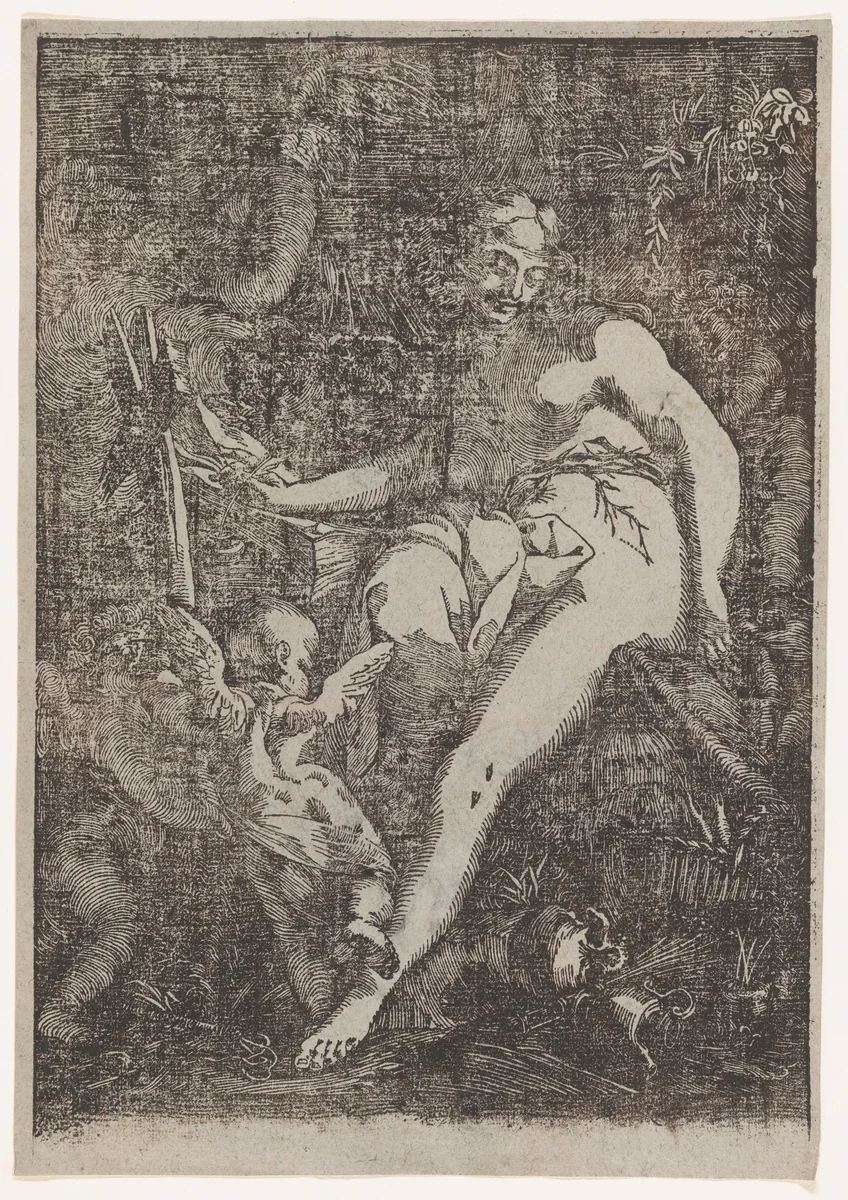 Saint Mary Magdalene in Penitence by Giuseppe Scolari, print, 1590-1607