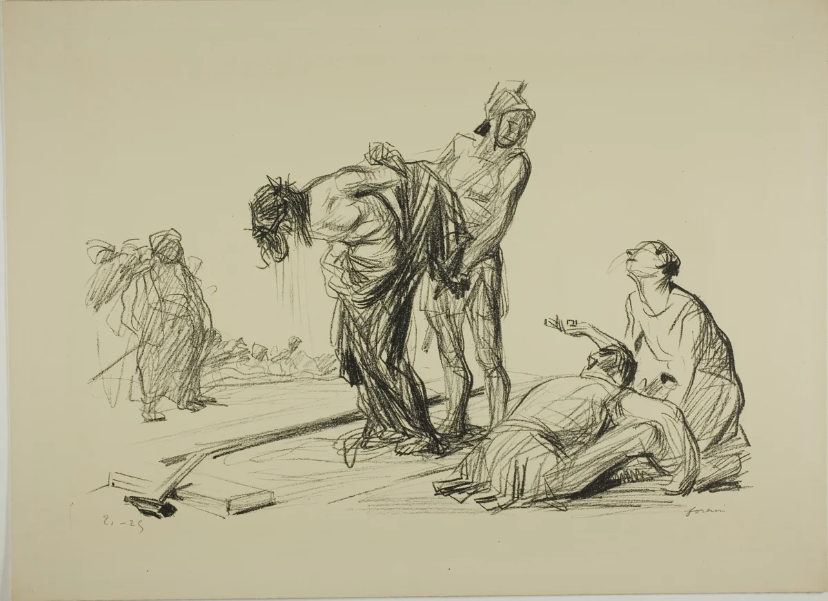 Christ Stripped of His Clothes by Jean-Louis Forain, print, 1909