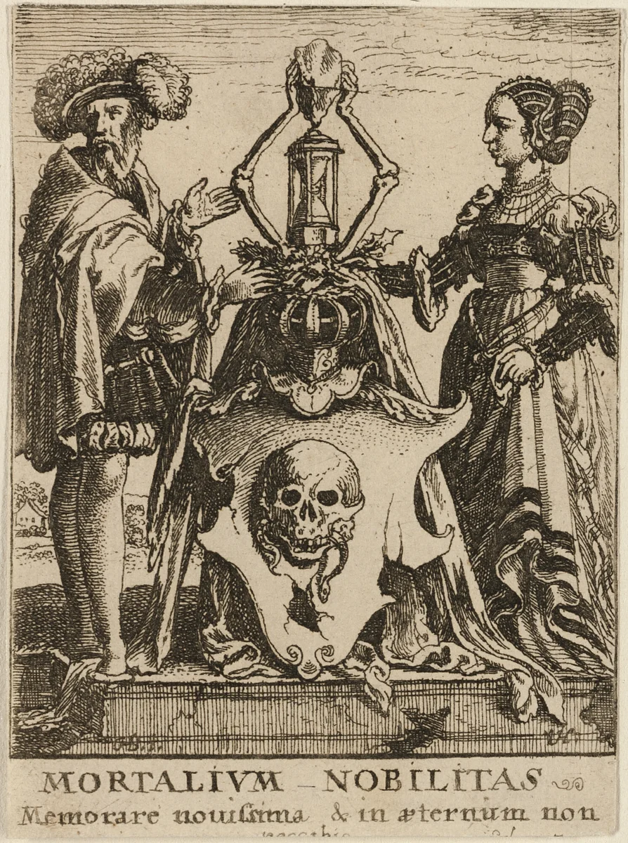 Death's Coat of Arms by Wenceslaus Hollar
Hans Holbein the younger, print, 1651