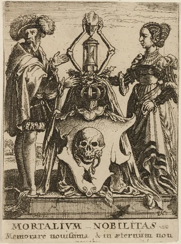 Death's Coat of Arms by Wenceslaus Hollar
Hans Holbein the younger, print, 1651