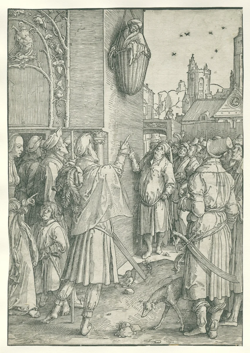 Vergilius in de mand by Lucas van Leyden, print, 1512-1516