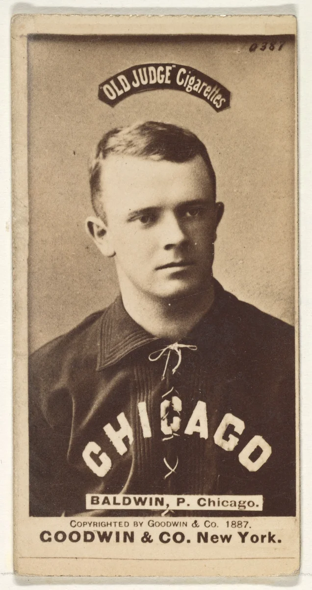Baldwin, Pitcher, Chicago, from the Old Judge series (N172) for Old Judge Cigarettes by Goodwin & Company, photograph, 1887