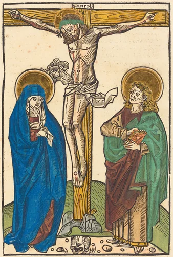 Christ on the Cross by German 15th Century, print, 1500