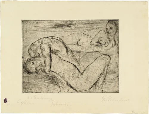 Apparition by Wilhelm Lehmbruck, print, 1914