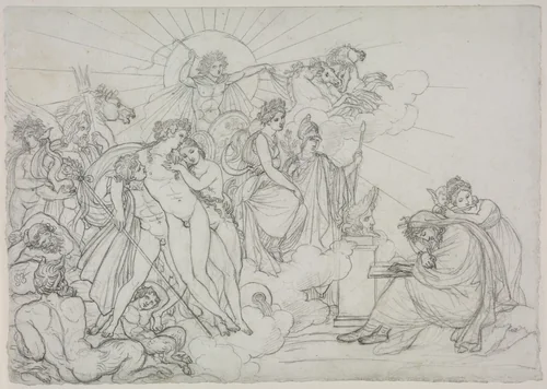 Invocation to the Divinities who preside over Agriculture from Virgil's "Georgics" by Anne-Louis Girodet, drawing, 1799-1800