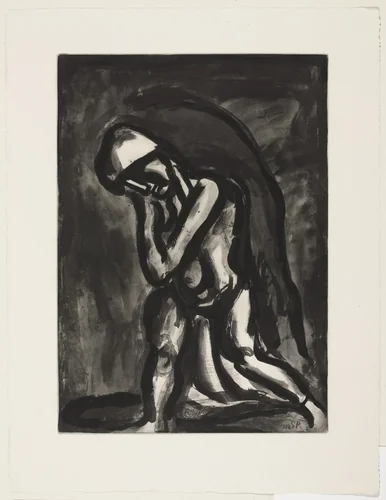 "Winter, Leper of the Earth" («Hiver lèpre de la terre»), plate XXIV from Miserere by Georges Rouault, illustrated book, 1922