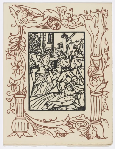 Plate (page 73) from Les Petites Fleurs de St. François (The Little Flowers of St. Francis) by Émile Bernard, illustrated book, 1928