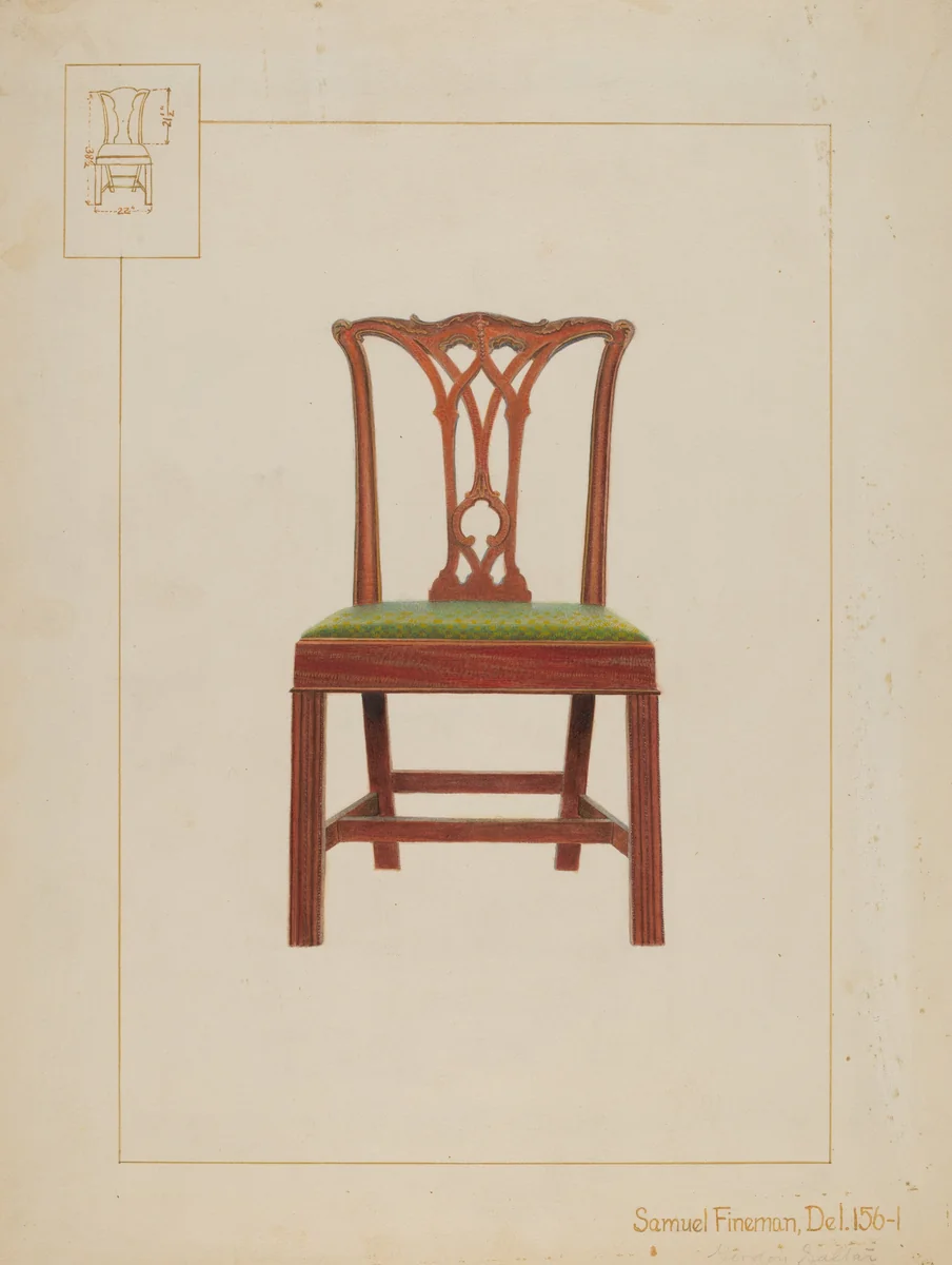 Chair by Samuel Fineman, index of american design, 1937