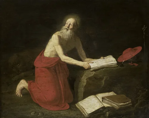 St Jerome by Gerrit de Haen, painting, 1667-1682