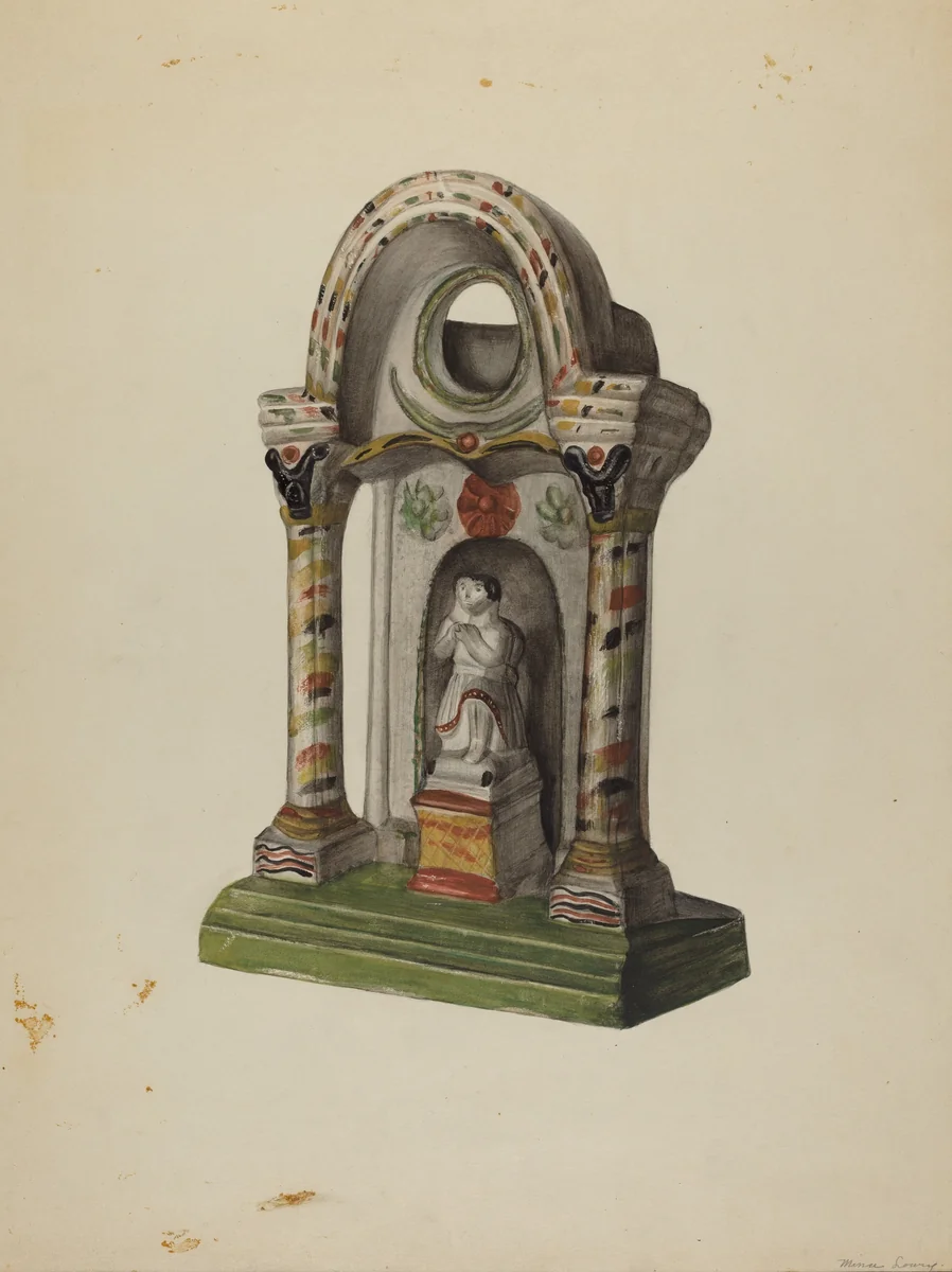 Pa. German Chalkware Shrine by Mina Lowry, index of american design, 1939