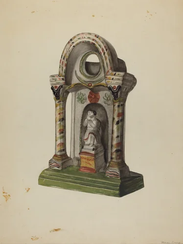 Pa. German Chalkware Shrine by Mina Lowry, index of american design, 1939
