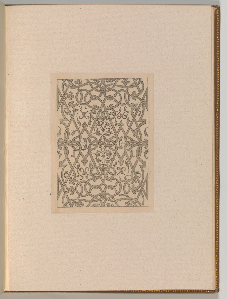 Copies after the 'Livre contenant passement de moresques' (plate 17) by Jacques Androuet du Cerceau, book, 1800-1900