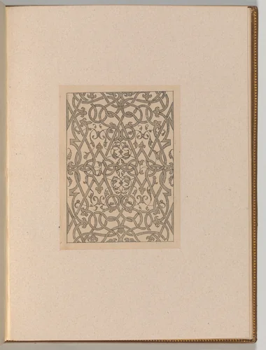 Copies after the 'Livre contenant passement de moresques' (plate 17) by Jacques Androuet du Cerceau, book, 1800-1900