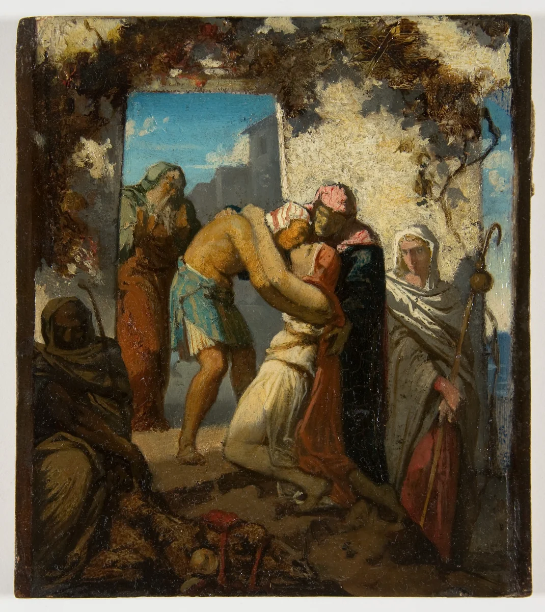 A Scene from the Story of Tobit by Henri Lehmann, drawing, 1829-1882