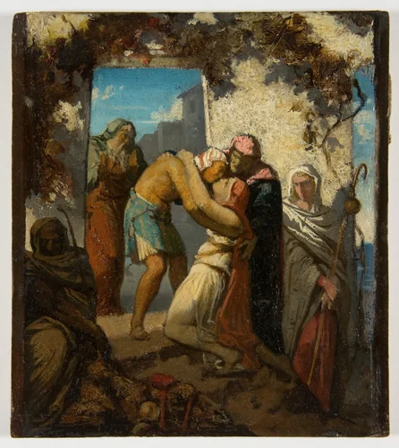 A Scene from the Story of Tobit by Henri Lehmann, drawing, 1829-1882