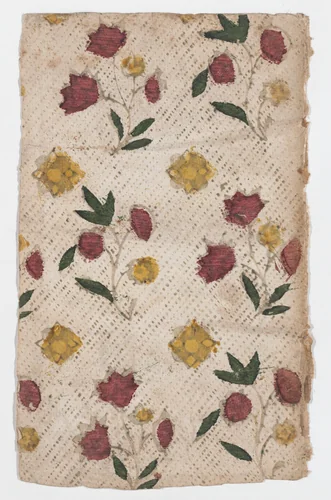 Sheet with overall floral pattern by anonymous, print, 1800-1900