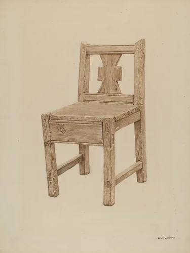 Monk's Chair by Ursula Lauderdale, index of american design, 1939