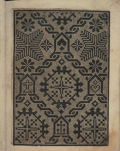 Libbretto nouellamete composto per maestro Domenico da Sera...lauorare di ogni sorte di punti, page 20 (recto) by Domenico da Sera, book, 1532