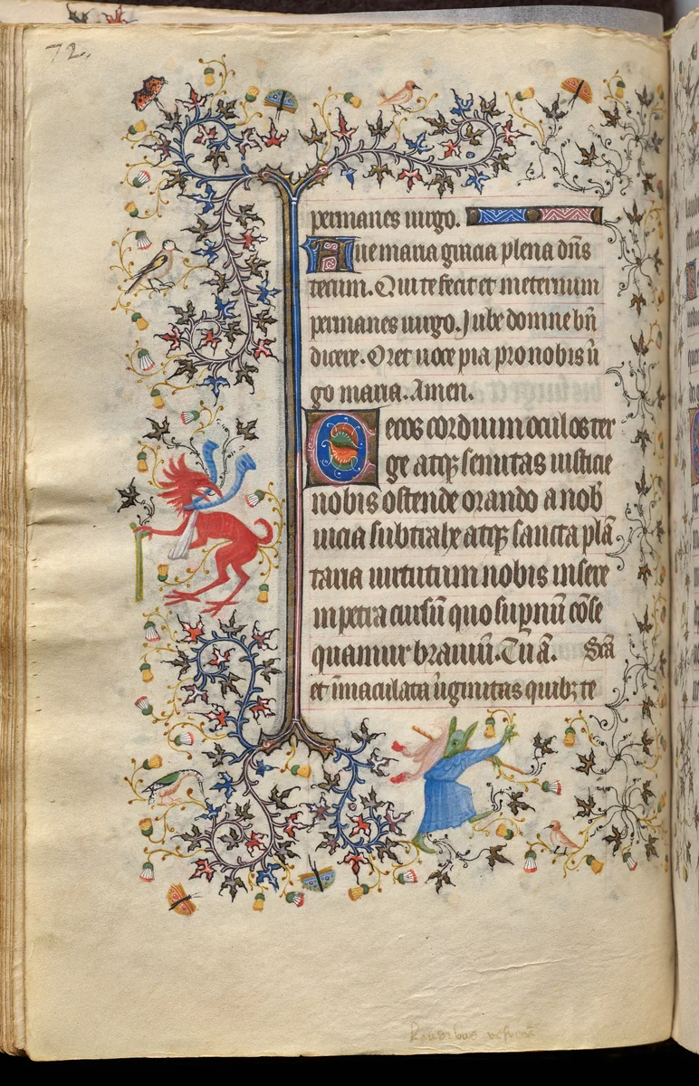 Hours of Charles the Noble, King of Navarre (1361-1425): fol. 36v, Text by Master of the Brussels Initials and Associates, book, 1400-1410