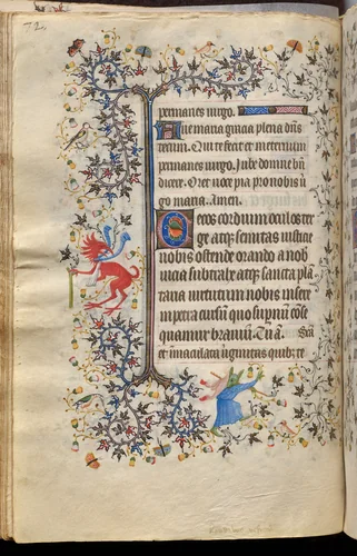 Hours of Charles the Noble, King of Navarre (1361-1425): fol. 36v, Text by Master of the Brussels Initials and Associates, book, 1400-1410