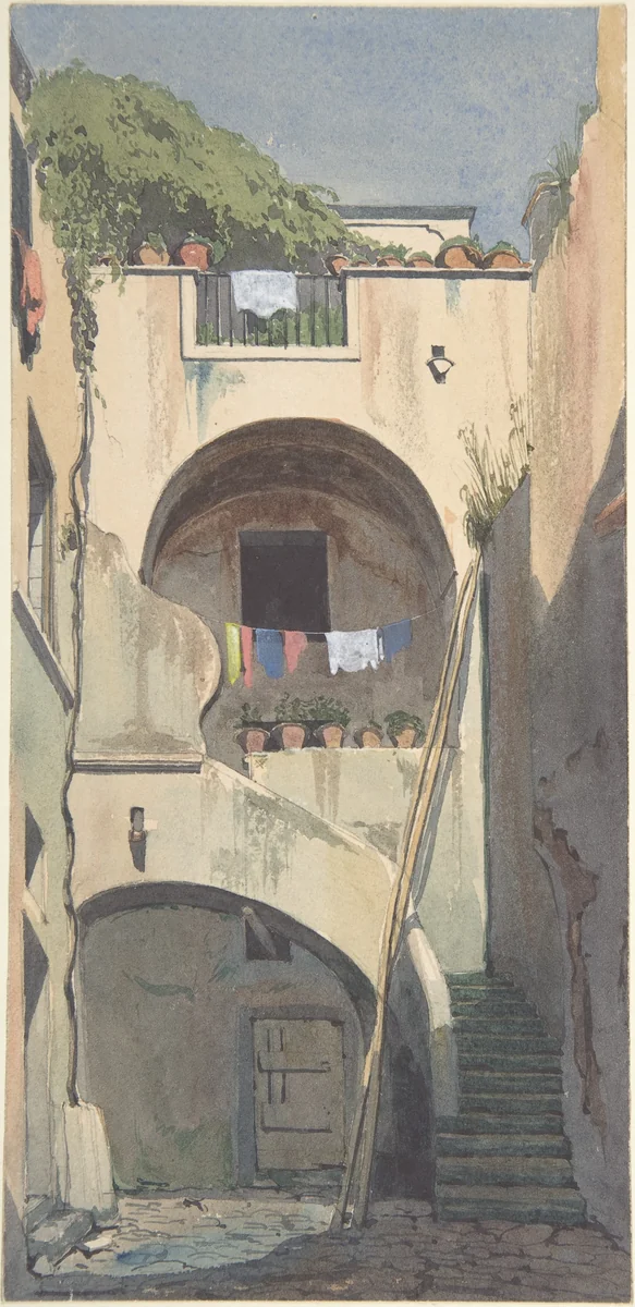 A House at Sorrento by Thomas Hartley Cromek, drawing, 1829-1873
