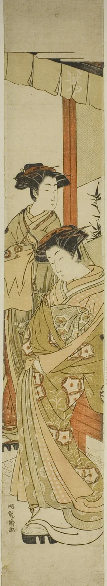Two Courtesans of the Iseya by Isoda Koryusai, print, 1771-1781