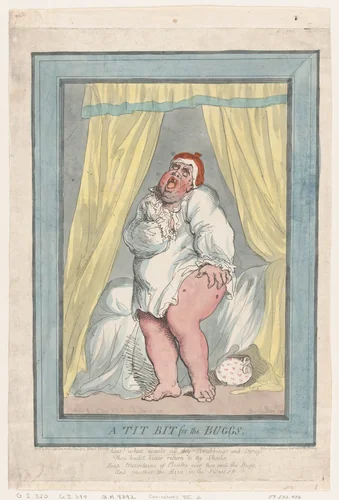 A Tit Bit for the Bugs by Thomas Rowlandson, print, 1793