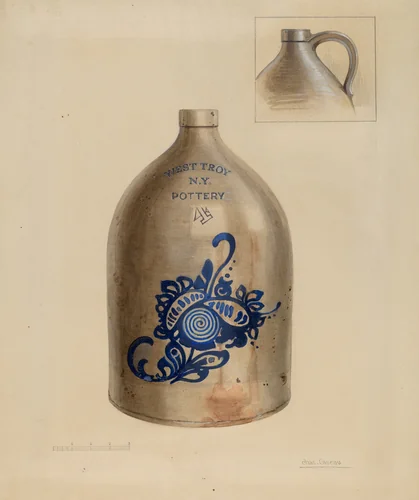 Jug by Charles Caseau, index of american design, 1935-1942