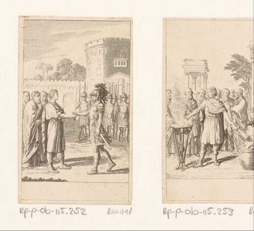 Marcus Aurelius overhandigt het zwaard by Daniel Nikolaus Chodowiecki, print, 1793