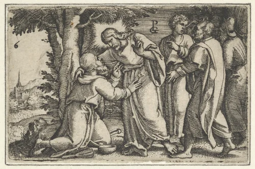 Christ Healing the Leper, from The Story of Christ by Georg Pencz, print, 1534-1535